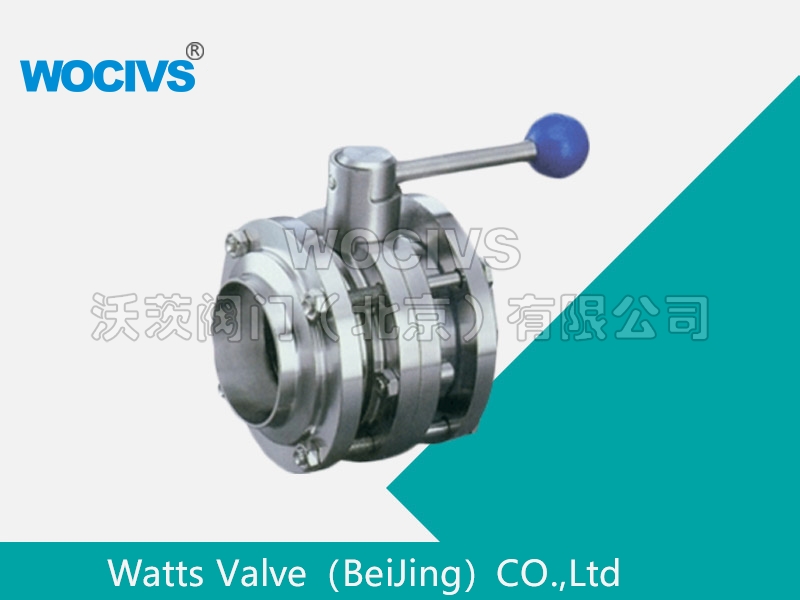 卫生级三片式蝶阀