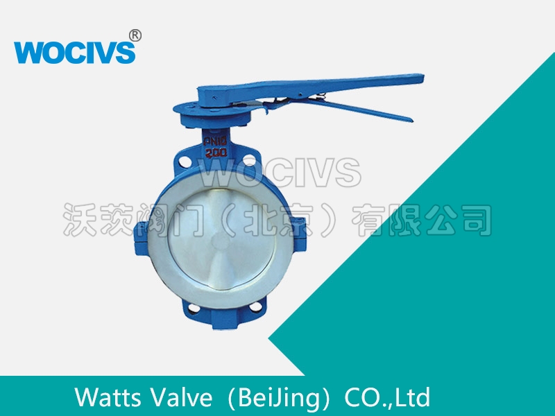 衬氟手柄对夹蝶阀