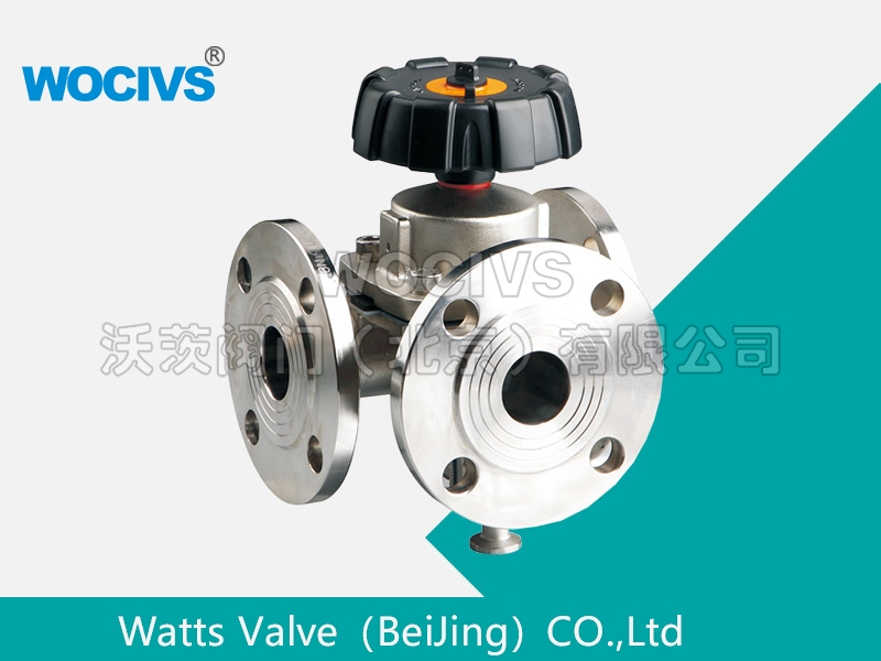 三通法兰隔膜阀