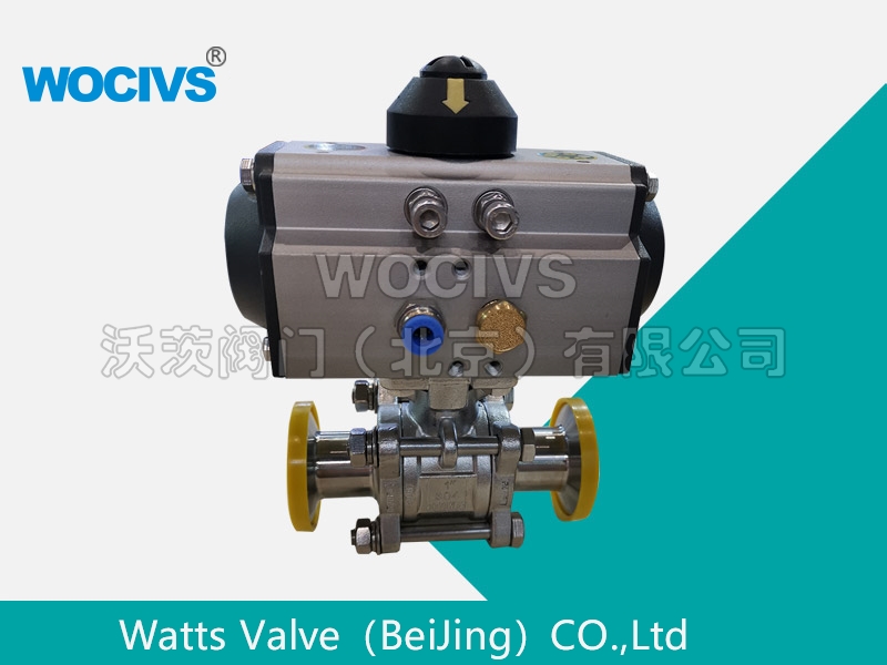 三片式快装气动球阀